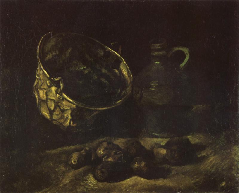 Vincent Van Gogh Still life with Copper Kettle,Jar and Potatoes (nn040 Sweden oil painting art